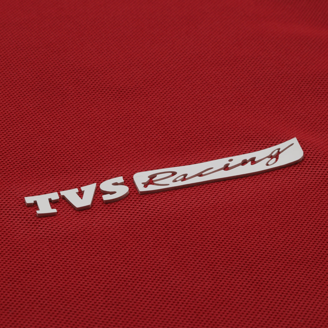 TVS Originals Racing Men’s Polo T-Shirt | 100% Polyester | Quick-Dry | Antimicrobial Finish | Zipper Placket | Reflective Branding | Lightweight Activewear | 200 GSM | Regular Fit